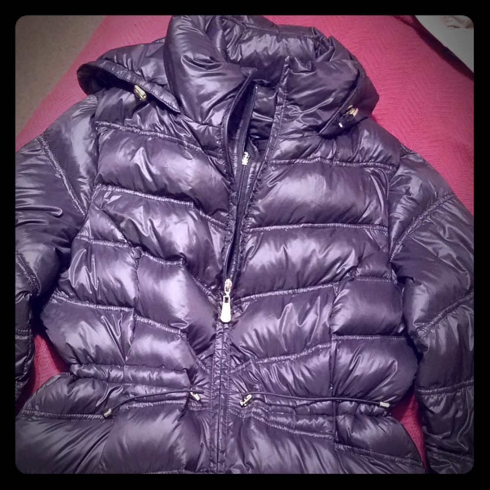 Ellen tracy cinched waist puffer coat